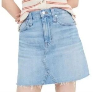Madewell Rigid Denim A Line Mini Skirt Size 27 EUC
